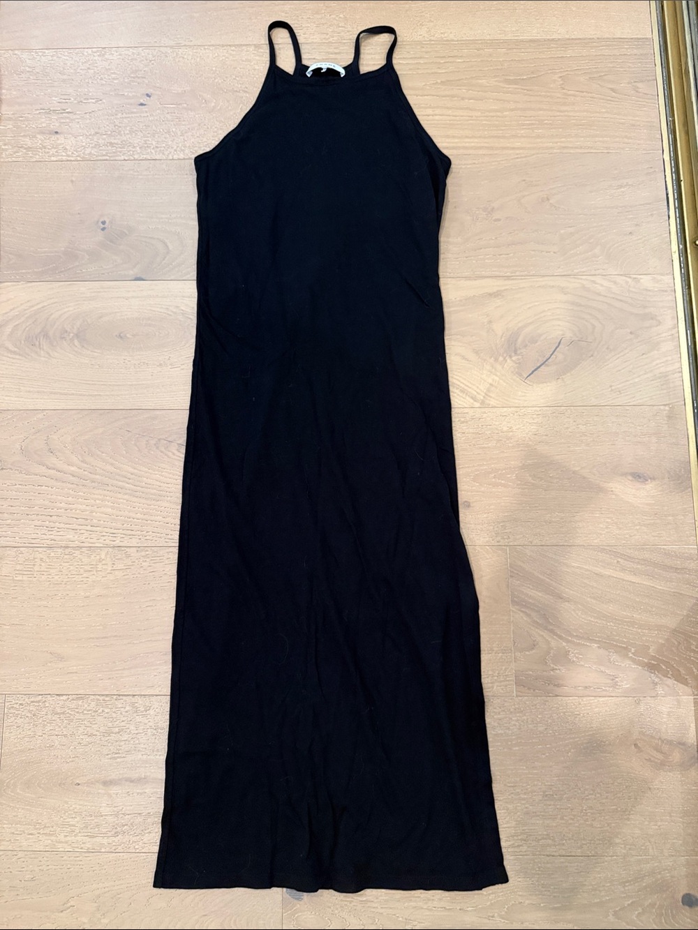 Frame Denim Black Halter-Neck Maxi Dress
